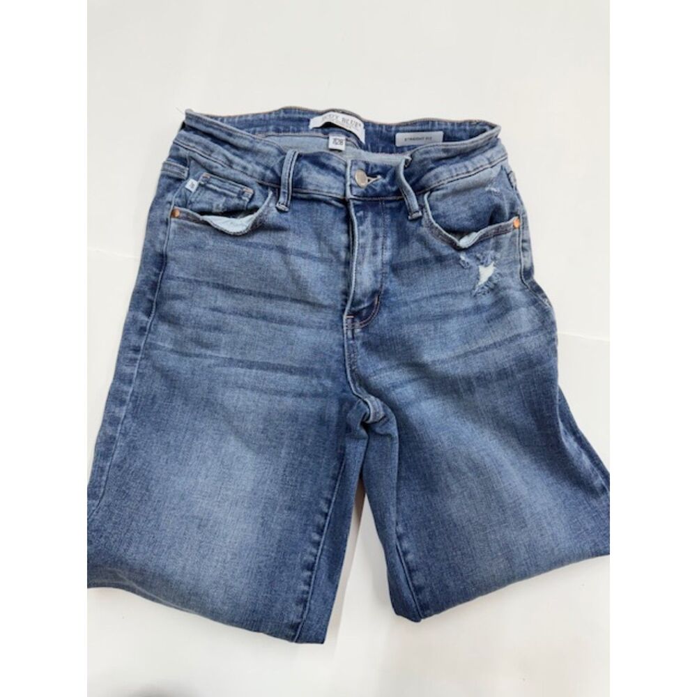 Judy Blue Straight Fit 7/28 Distressed Jeans - Picture 2 of 9